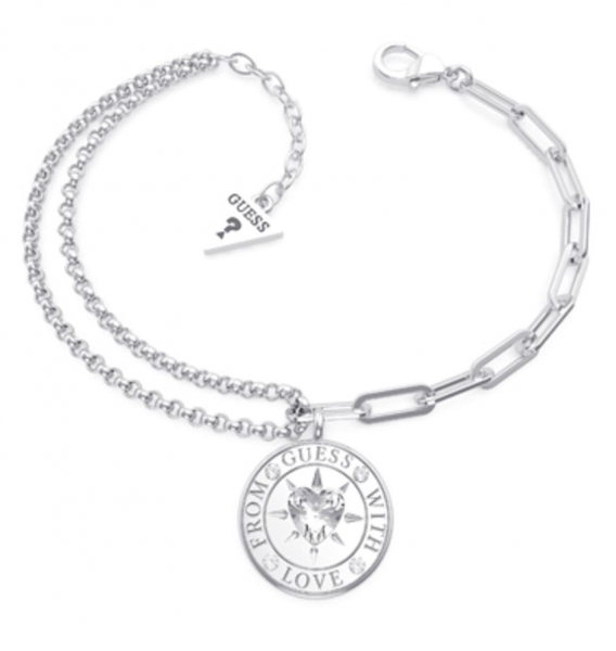 GUESS DOUBLE CHAIN 17MM COIN RH UBB70000-S