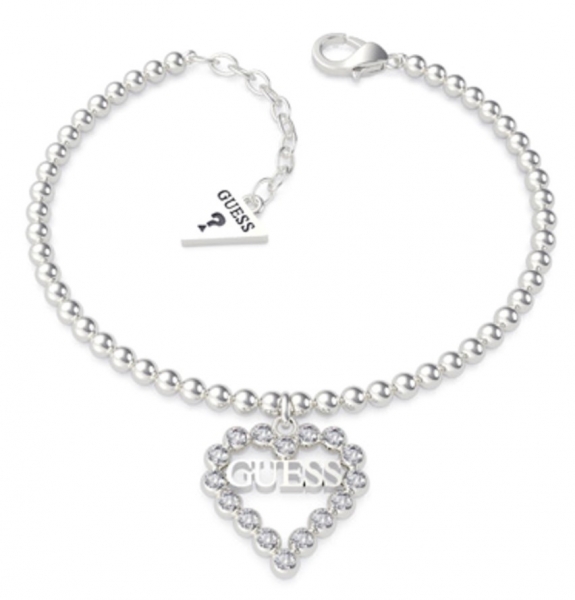 GUESS CRYSTALS HEART BALLS CHAIN RH UBB70086-S