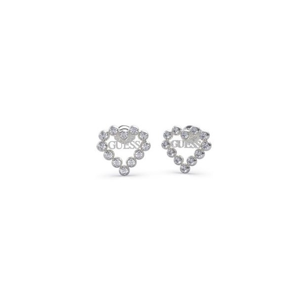 GUESS CRYSTALS HEART STUDS RH UBE70170