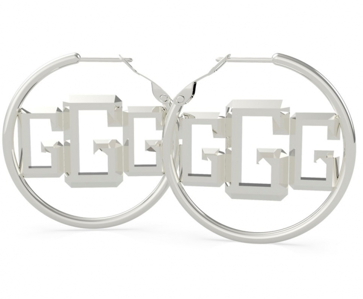 GUESS 30MM HOOPS 3G LOGO RH UBE70072