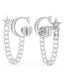 GUESS 10MM G LOGO & CHAIN STUDS RH UBE70156