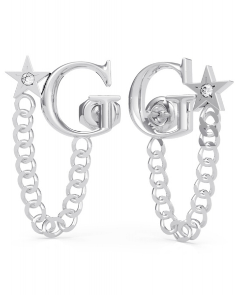 GUESS 10MM G LOGO & CHAIN STUDS RH UBE70156