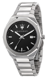 RELOJ MASERATI STILE 45MM 3H BLACK DIAL BR SS R8853142003