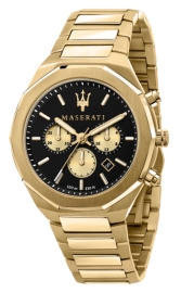 RELOJ MASERATI STILE 45MM CHR BLACK DIAL BR YG R8873642001