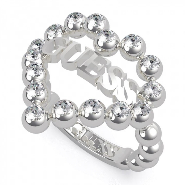 GUESS CRYSTALS HEART RING RH UBR70025-52