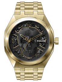RELOJ POLICE KEDIRI 3H BLACK GOLD DIAL / IPG BRACELET PEWJG2110703