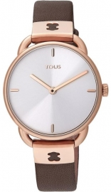 RELOJ TOUS LET LEATHER IPRG ESF PLATA CORREA MARRÓN 000351475
