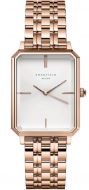 RELOJ ROSEFIELD THE OCTAGON WHITE SUNRAY STEEL ROSE GOLD OCWSRG-O42