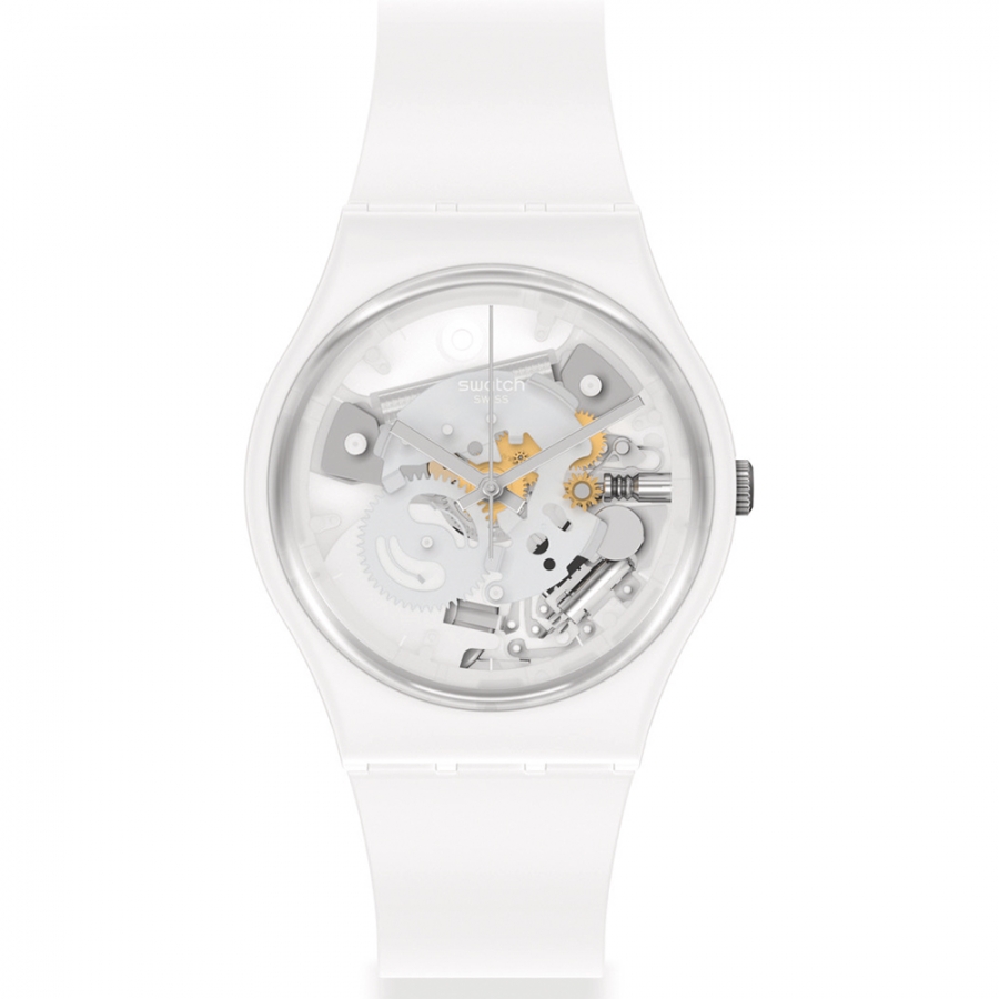 Swatch SPOT TIME WHITE SO31W102 - Vista frontal