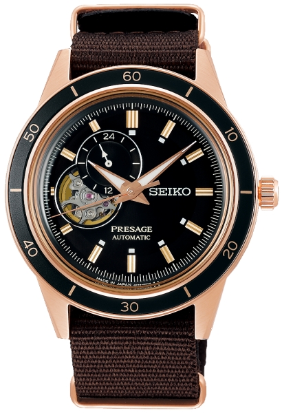 SEIKO PRESAGE STYLE 60'S SKELETON NEGRO & ROSé SSA426J1