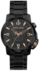RELOJ POLICE FERNDALE 3H BLACK DIAL / BLACK BRAZ PEWJJ2110001