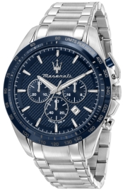 RELOJ MASERATI TRAGUARDO 45MM CHR BLUE DIAL BR SS R8873612043