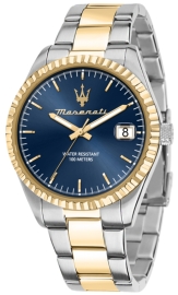 RELOJ MASERATI COMPETIZIONE 43MM 3H BLUE DIAL BR SS+YG R8853100027