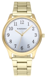 RELOJ RADIANT REX 40MM SILVER DIAL IPGOLD BRAZ RA574206