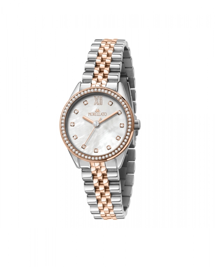 Morellato MAGIA 32MM 3H WH MOP+STONE DIAL BR RG+SS R0153165529 - Vista frontal