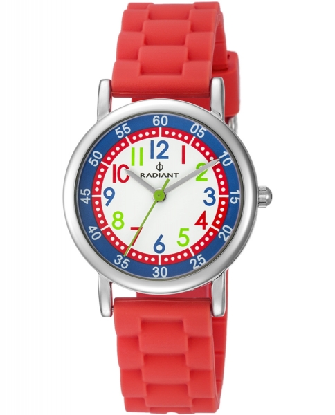 PLAY  32MM WHITE DIAL RED SILI STRAP