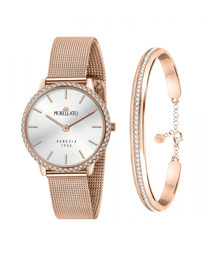 Morellato 1930 31MM 2H WHITE/SILVE DIAL MESH BR RG R0153161504 - Vista frontal