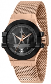 RELOJ POTENZA 40MM 3H BLACK DIAL MESH BR RG