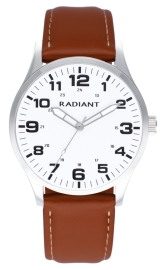 RELOJ HENNIKER 42MM WHITE DIAL BROWN STRAP