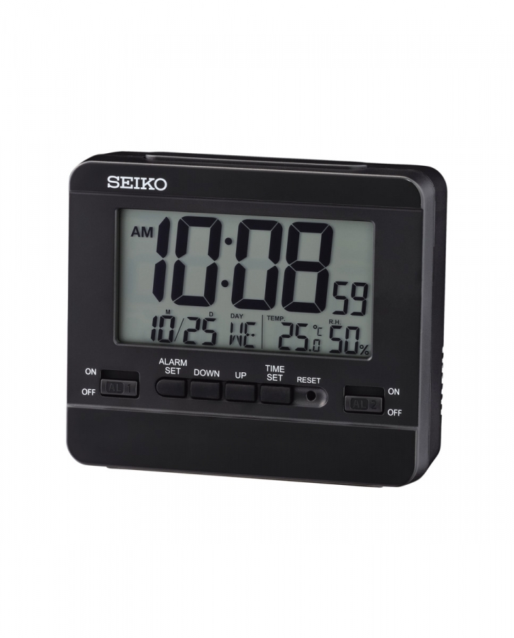 Seiko RELOJ DIGITAL SOBREMESA QHL086K - Vista frontal