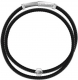 BOLT BRACELET BLACK LEATHER 380MM