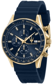 RELOJ MASERATI SFIDA 44MM CHR BLUE DIAL BLUE SILICON ST R8871640004