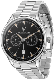 RELOJ MASERATI TRADIZIONE 45MM CHR BLACK DIAL BR SS R8873646004