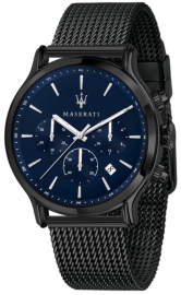 RELOJ MASERATI EPOCA EXT 42MM CHR BLUE DIAL MESH BR GUN R8873618008