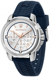 RELOJ MASERATI SUCCESSO 44MM CHR W/SILVER DIAL BLUE ST R8871621013