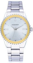 RELOJ RADIANT FROST 38MM GOLD BEZEL SS DIAL & BRAZ RA592201