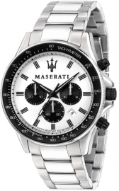 RELOJ MASERATI SFIDA 44MM CHR WHITE DIAL BR SS R8873640003