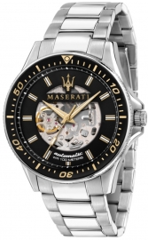 RELOJ MASERATI SFIDA 44MM AUTO BLACK DIAL BR SS R8823140002