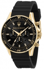 RELOJ MASERATI SFIDA 44MM CHR BLK DIAL BLK SILICON ST R8871640001