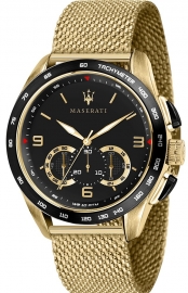 RELOJ MASERATI TRAGUARDO 45MM CHR BLACK DIAL YG BR R8873612010