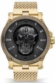 RELOJ VERTEX 3H BLACK DIAL / IPGOLD MESH