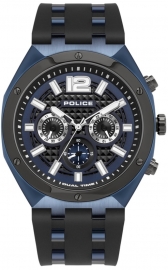 RELOJ POLICE KEDIRI DUAL TIME BLUE DIAL & SILICONE ST PL.15995JSBLU-03P