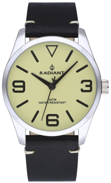 RADIANT DARTH 42MM BEIGE DIAL BLACK LEATHER STRA RA533202T