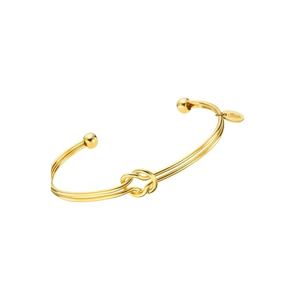 Lotus Style Bracciale Rigido Con Nodo In Acciaio Inox - Diametro 6,1 Cm - Gioiello Donna In Confezione Regalo - 3