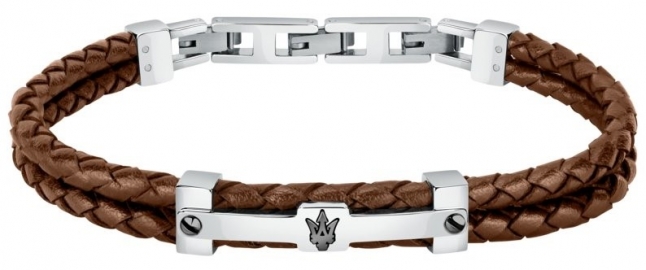 RELOJ MASERATI J BR. BN. RECY. LEA+IP BLK 22CM